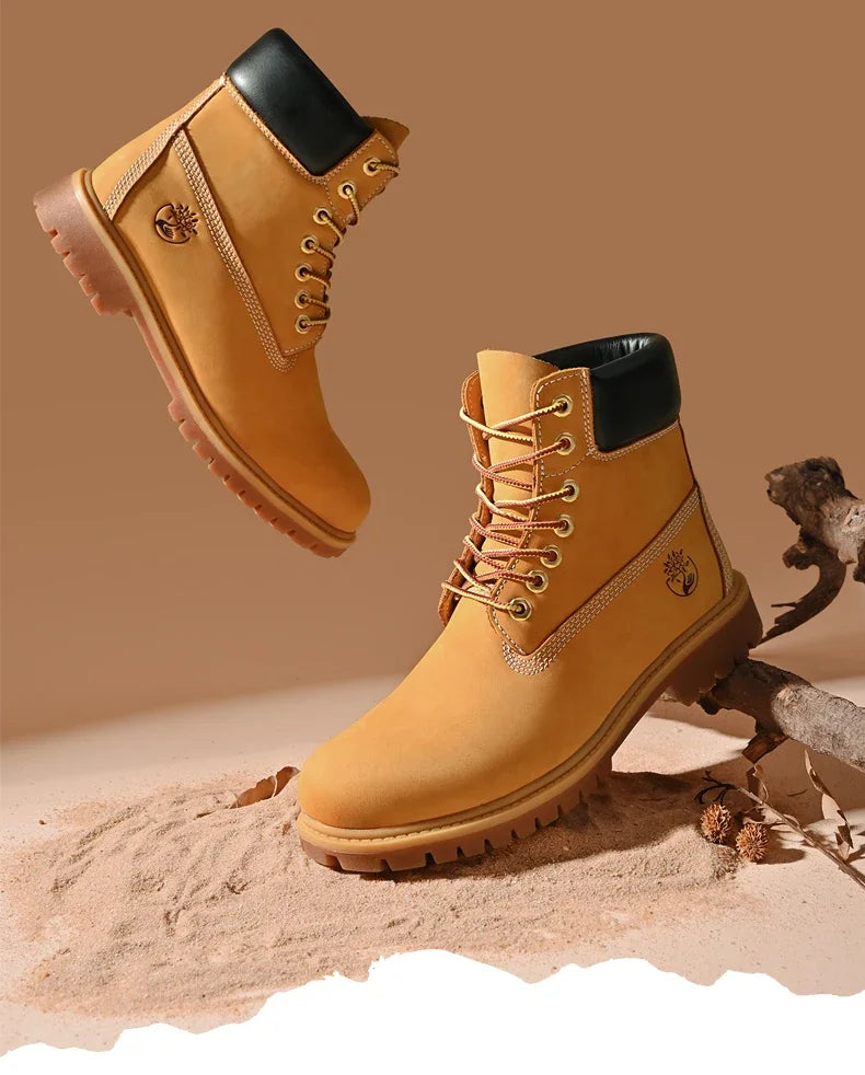 High-Quality Men’s & Women’s Lace-Up Leather High Top Boots